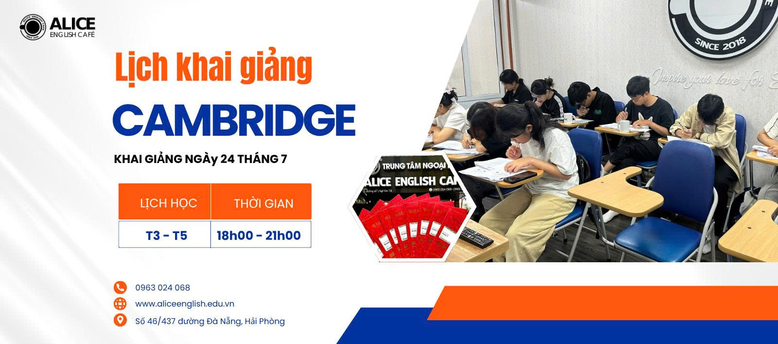 LỊCH KHAI GIẢNG THÁNG 9